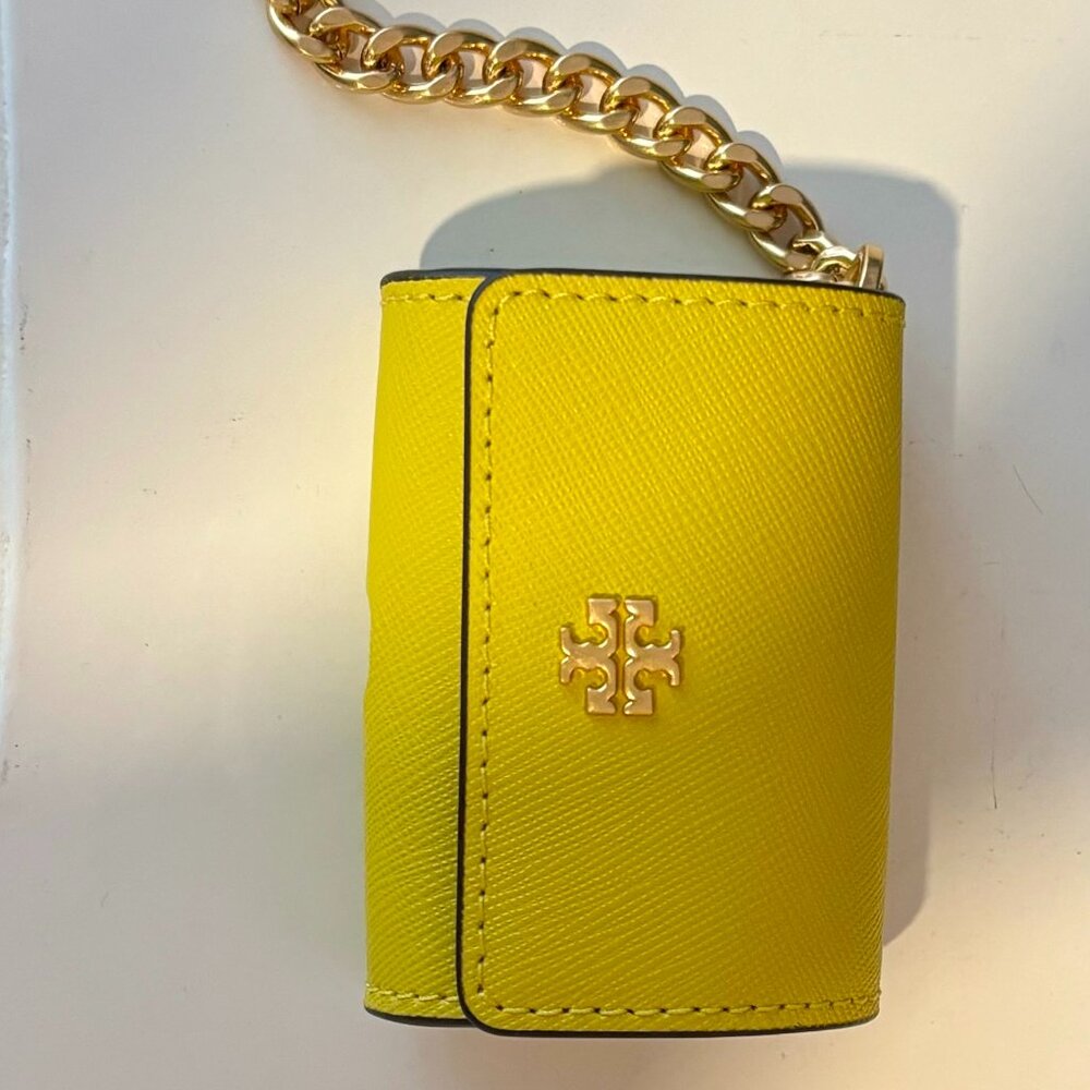 Tory Burch Air Pod Yellow Case with Key Chain